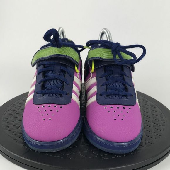 Adidas Powerlift 2.0 Purple/Green Weightlifting Shoes B39860 Women’s Size 5 - Picture 2 of 12